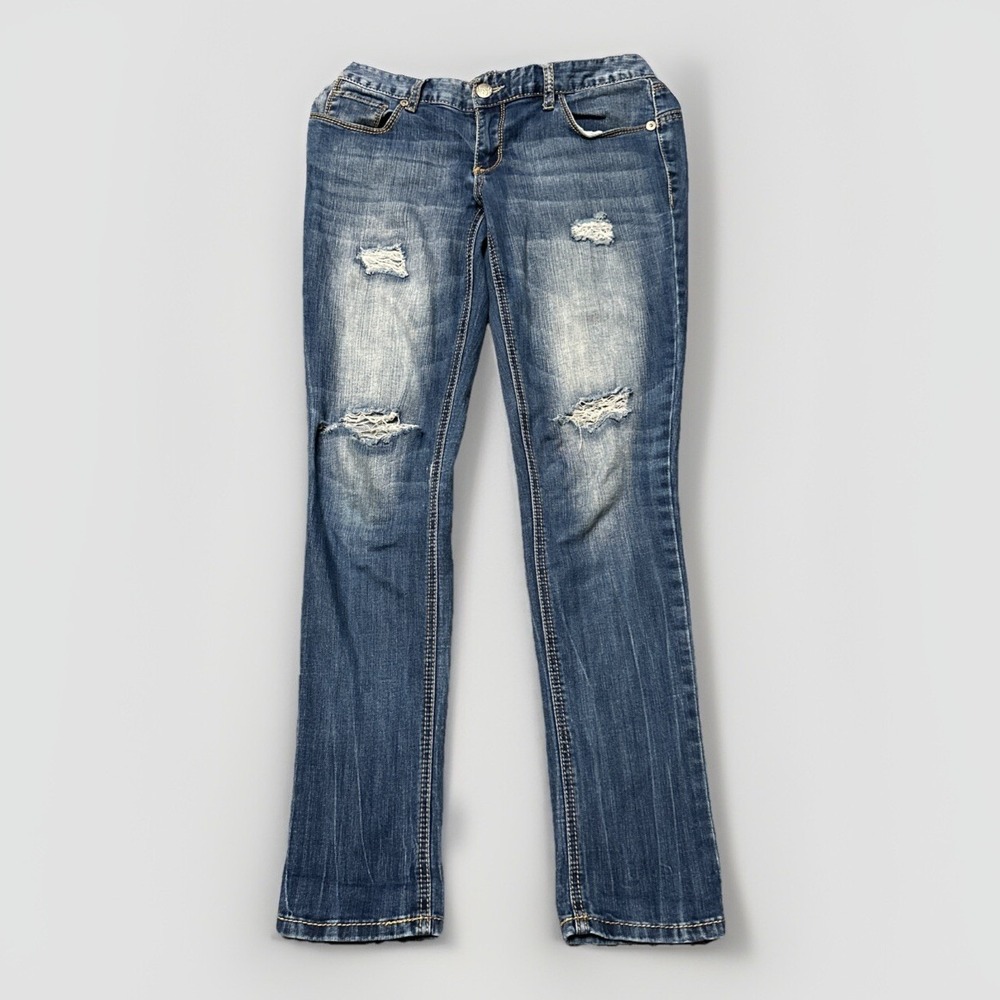 Ariya‎ Jeans Woman's Size 5/6 Low Rise Medium Wash Slim Leg 32x30